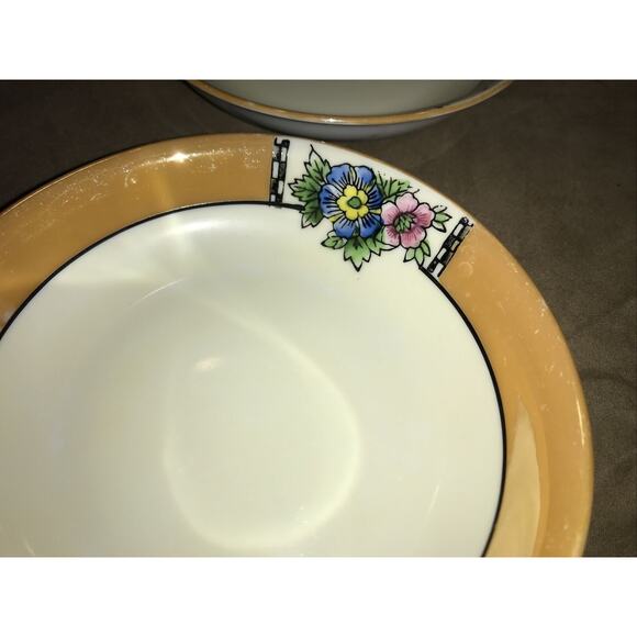 Beautiful Vintage Noritake Hand-Painted Japan Berry Bowl Set 6 Piece Set, EUC - Picture 10 of 10